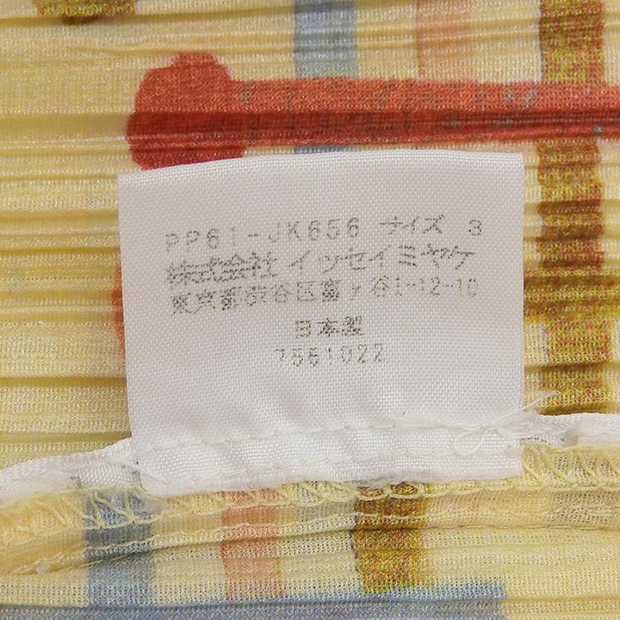 美品 PLEATS PLEASE プリーツプリーズ 図形柄 半袖トップス レディース