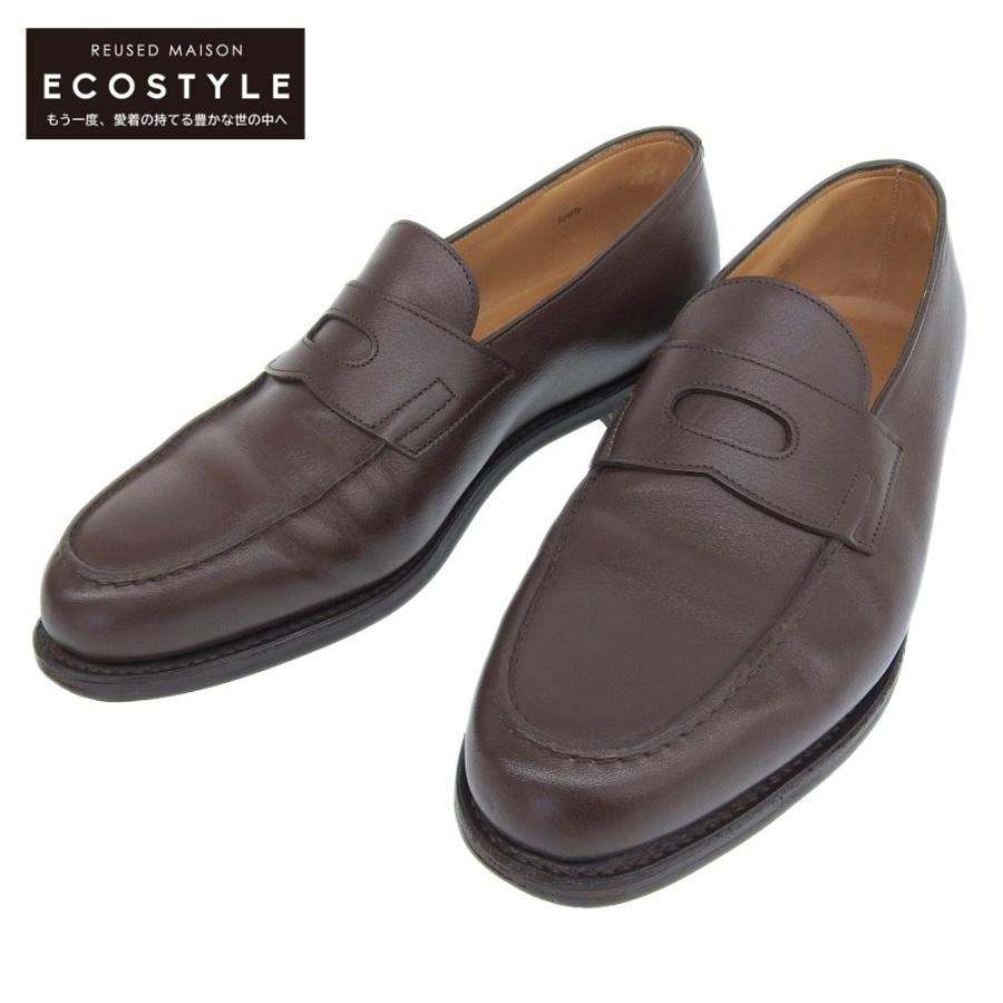美品 JOHN LOBB ジョンロブ ロペス レザー ローファー シューズ メンズ 
