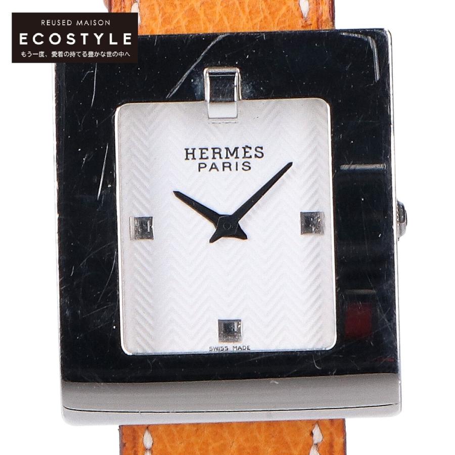 HERMES エルメス BE1.210 スクエア □D刻印 ベルトウォッチ 腕時計 