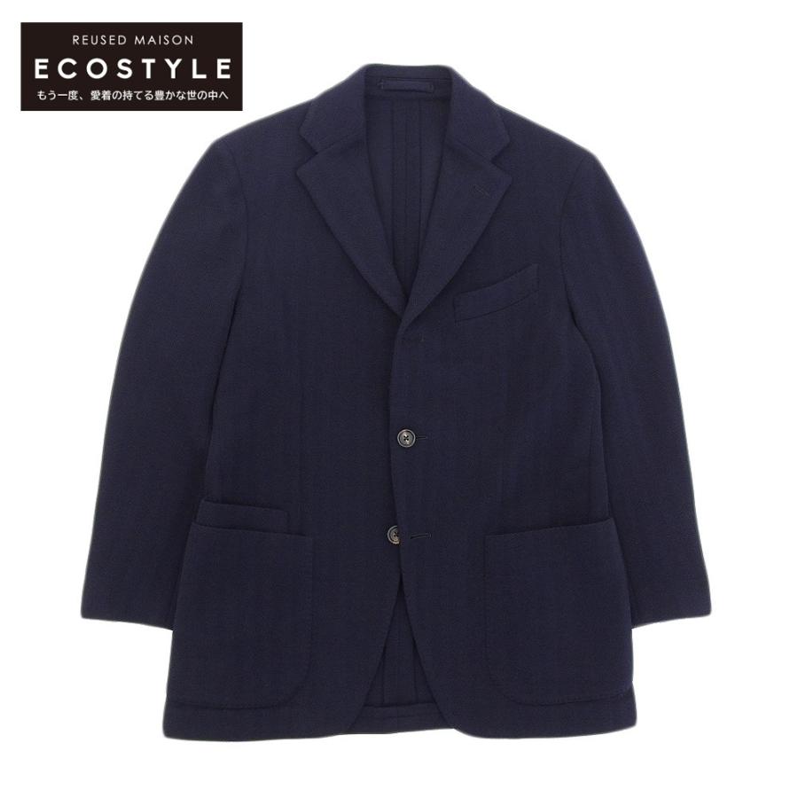 Drake's ネイビー テーラードジャケット 34 美品/ Drake's ドレイクス DR1612SAQ ウール テーラード ジャケット 34