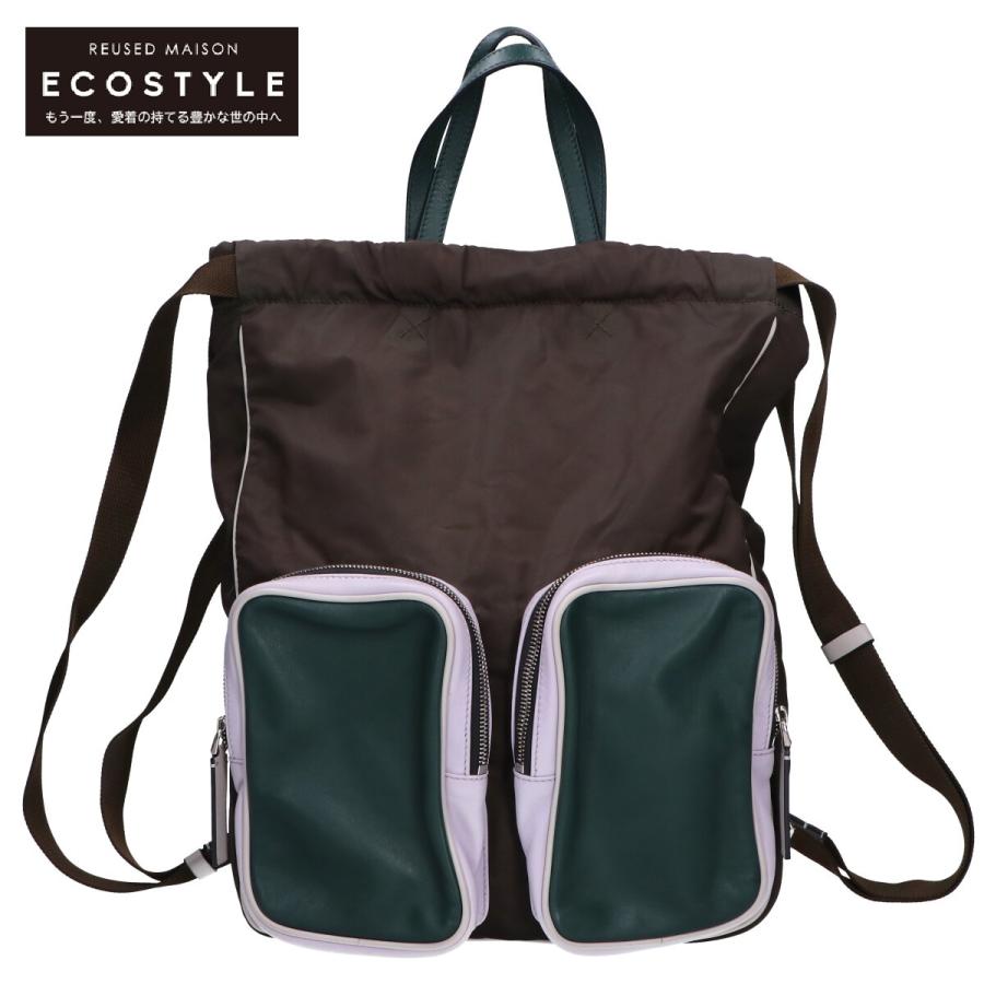 MARNI（マルニ） ZAMP0001U0 TN685 CARRYALL BACKPACK ナイロン/レザー