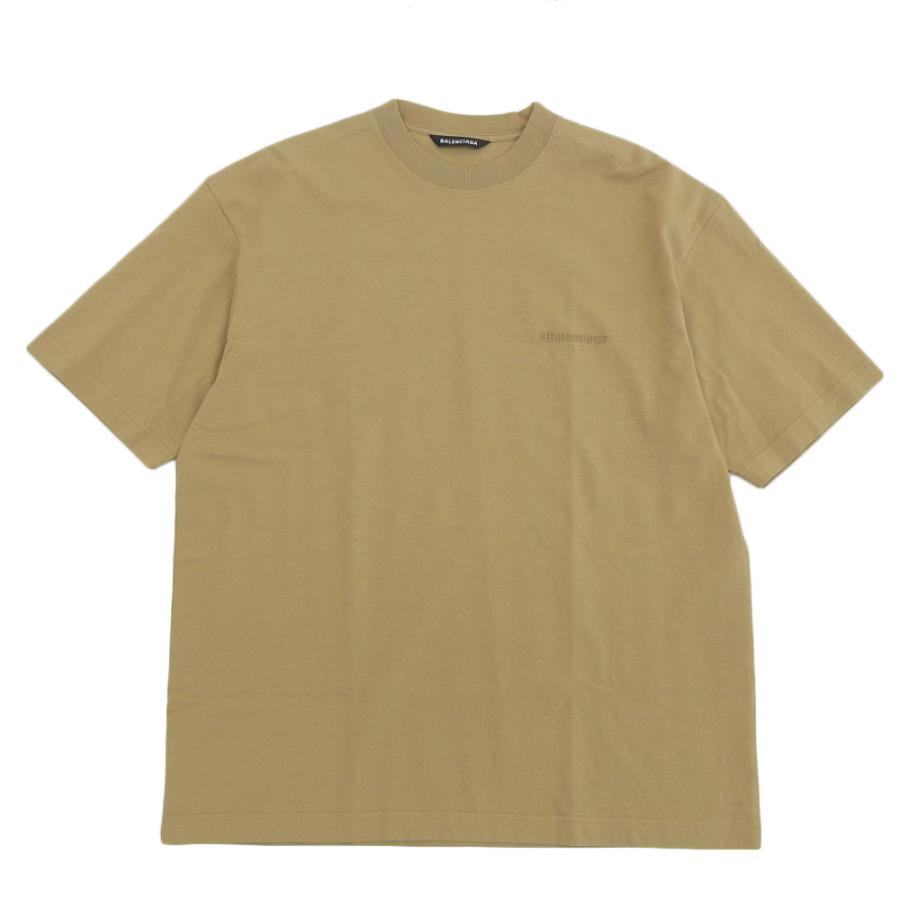 BALENCIAGA（バレンシアガ） 美品 ロゴ 半袖Tシャツ メンズ ベージュ 