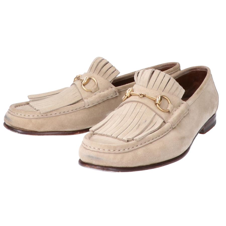 GUCCI（グッチ） 353014 スエード フリンジ ホースビット ローファー 