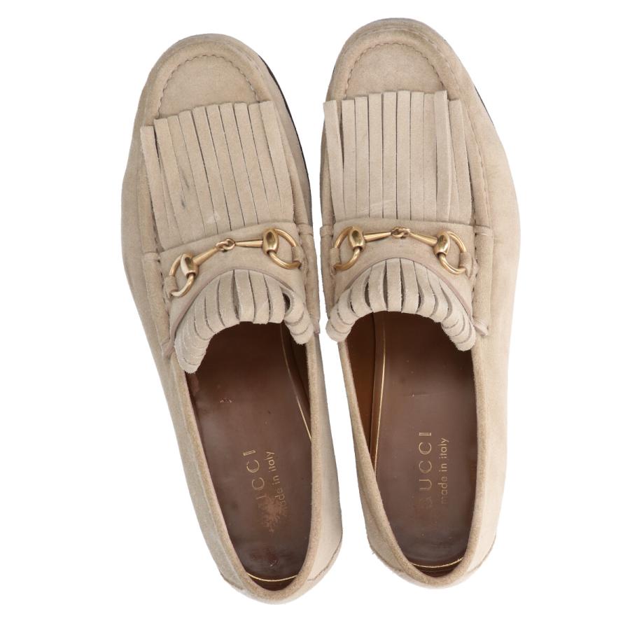 GUCCI（グッチ） 353014 スエード フリンジ ホースビット ローファー