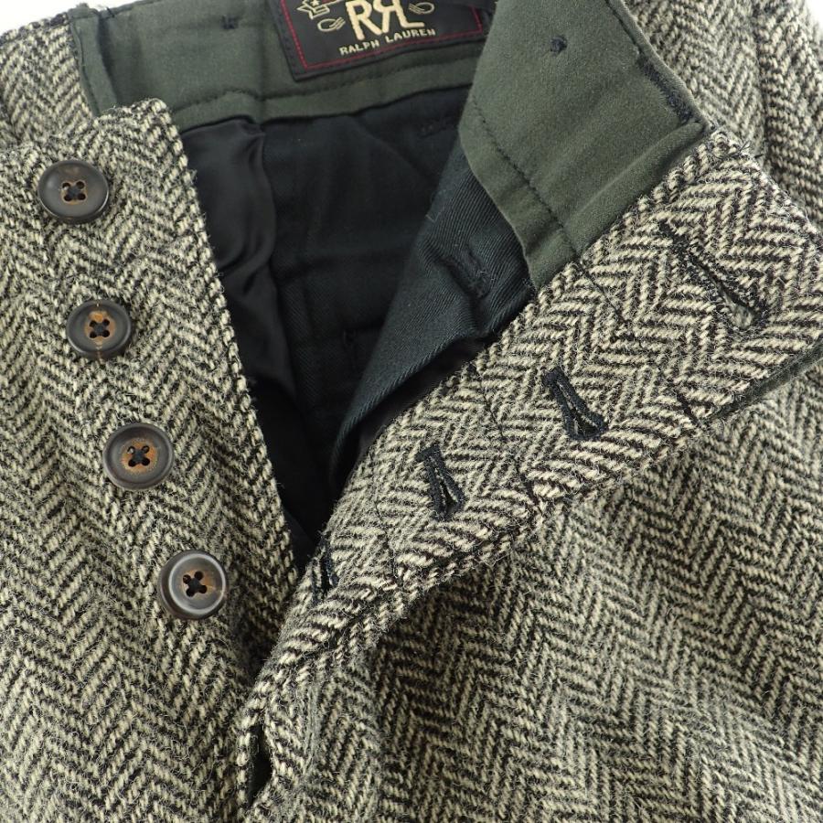 美品/ RRL ダブルアールエル ヘリンボーン ウール ツイードパンツ