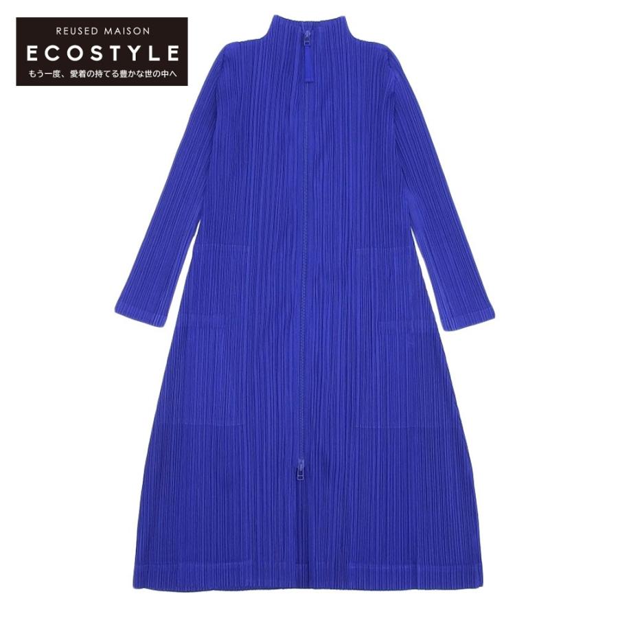 美品 PLEATS PLEASE プリーツプリーズ ZIP コート レディース ブルー 2