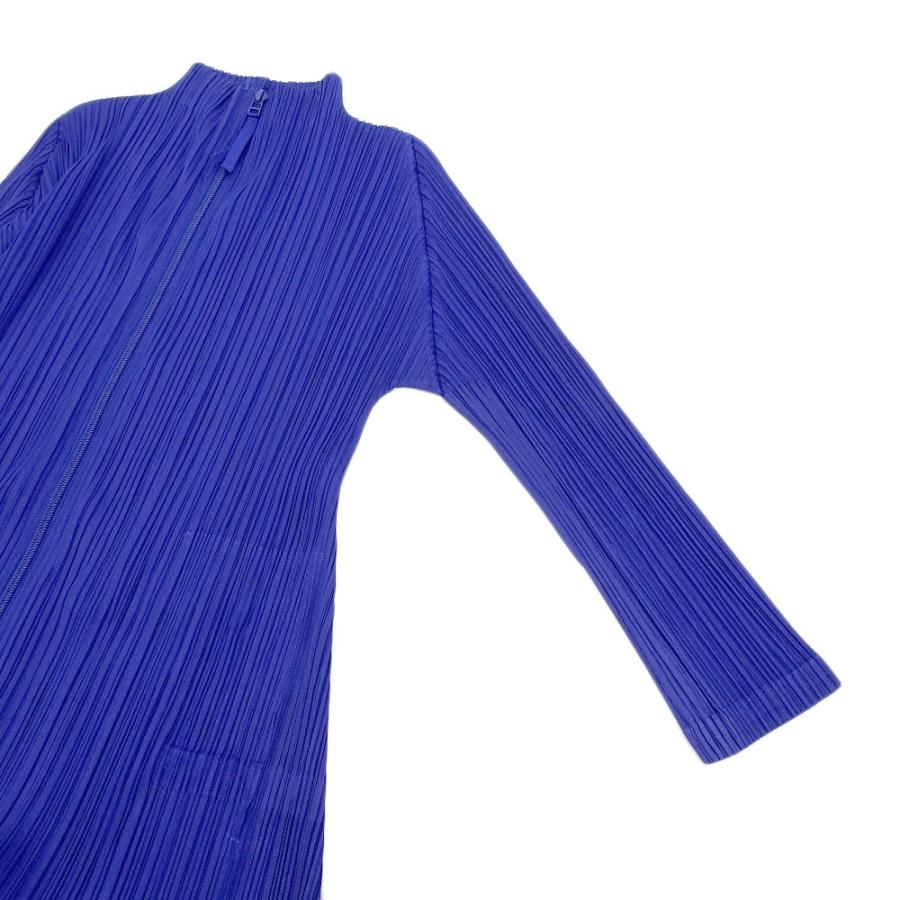 美品 PLEATS PLEASE プリーツプリーズ ZIP コート レディース ブルー 2