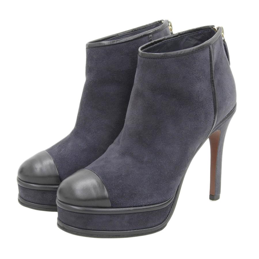 CHANEL（シャネル） 新品同様 スエード ヒール ブーティ シューズ