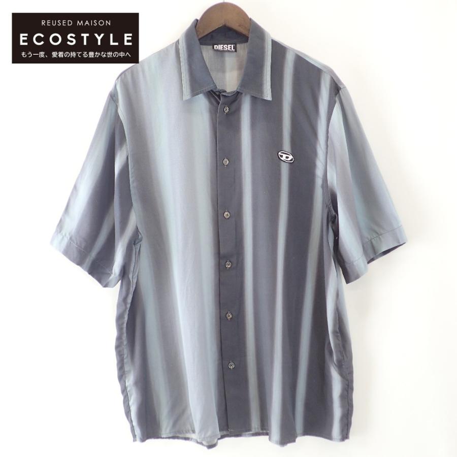 DIESEL ストライプ 半袖Tシャツ M DIESEL（ディーゼル） 美品/ A-06937 S-SING-STRI ストライプ 半袖