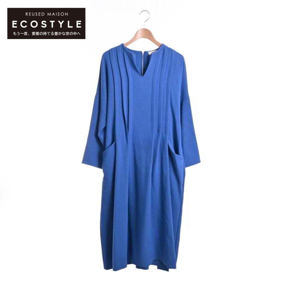 美品/ ebure エブール 2810300327 ベルト付 タック入り ワンピース 36  