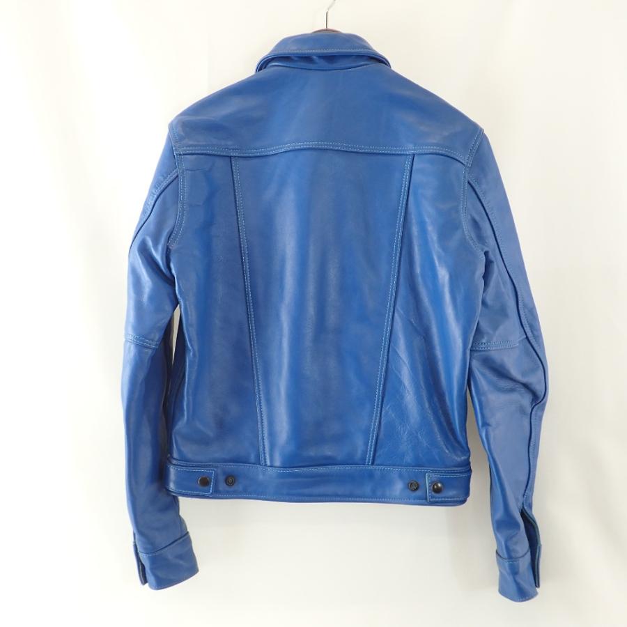 VANSON バンソン レザー Gジャン型 ジャケット 36 ブルー メンズ VANSON バンソン レザー Gジャン型 ジャケット 36 ブルー メンズ