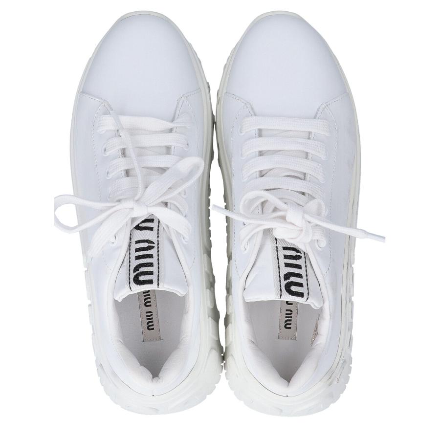 miu 美品/ MIUMIU ミュウミュウ 5E758 HIGH SOLE LOGO レザー miu 美品/ MIUMIU ミュウミュウ 5E758 HIGH SOLE LOGO レザー