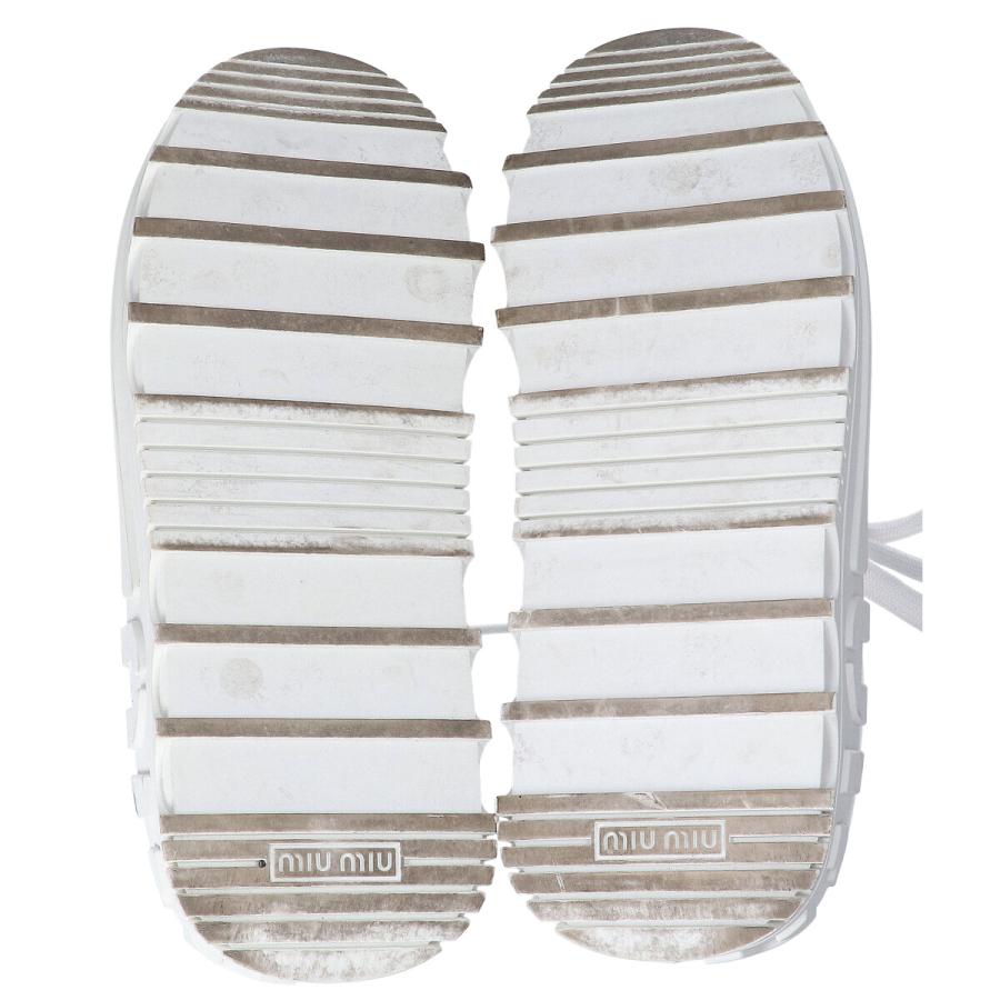 miu 美品/ MIUMIU ミュウミュウ 5E758 HIGH SOLE LOGO レザー miu 美品/ MIUMIU ミュウミュウ 5E758 HIGH SOLE LOGO レザー