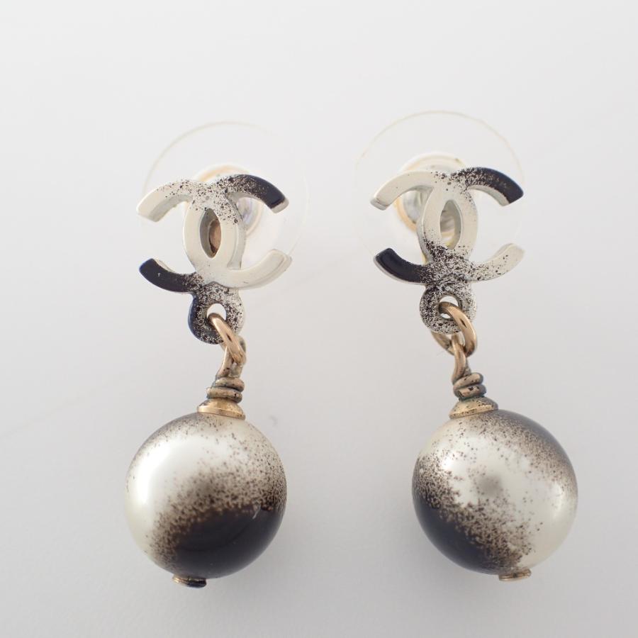 CHANEL パールドロップピアス CHANEL シャネル A14B CCココマーク フェイクパール ドロップ