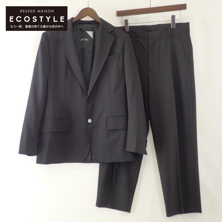 美品/20AW ATON エイトン JKAGBM0200/PRAGBM0200 2Bシングル スーツ 4  