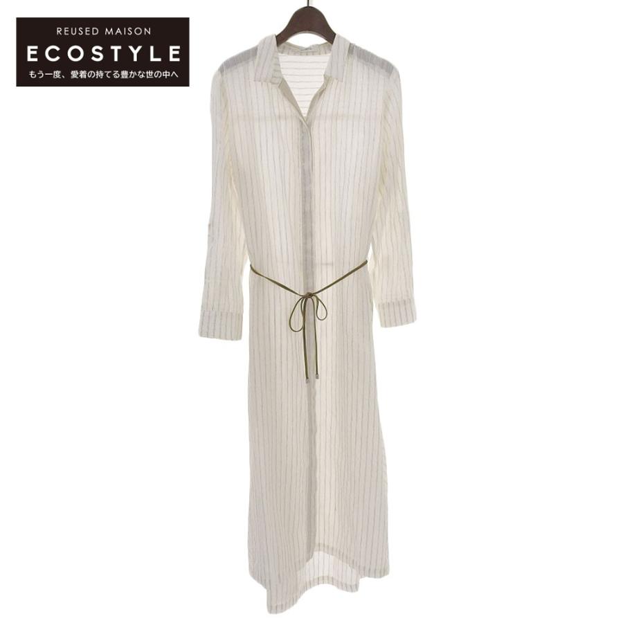 未使用 MORABITO モラビト コットンシルクリネン シャツワンピース  