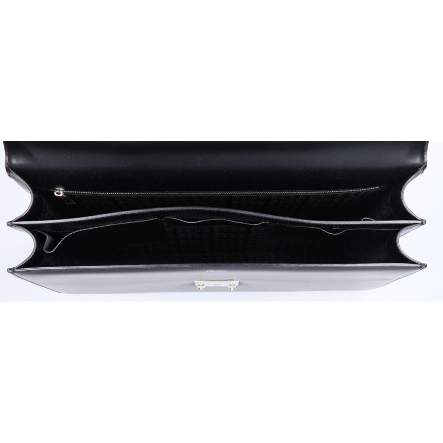 Cartier カルティエ ブリーフケース ビジネスバッグ カーフ レザー 黒 極美品☆カルティエ/Cartier【☆レザー/アタッシュケース】メンズ