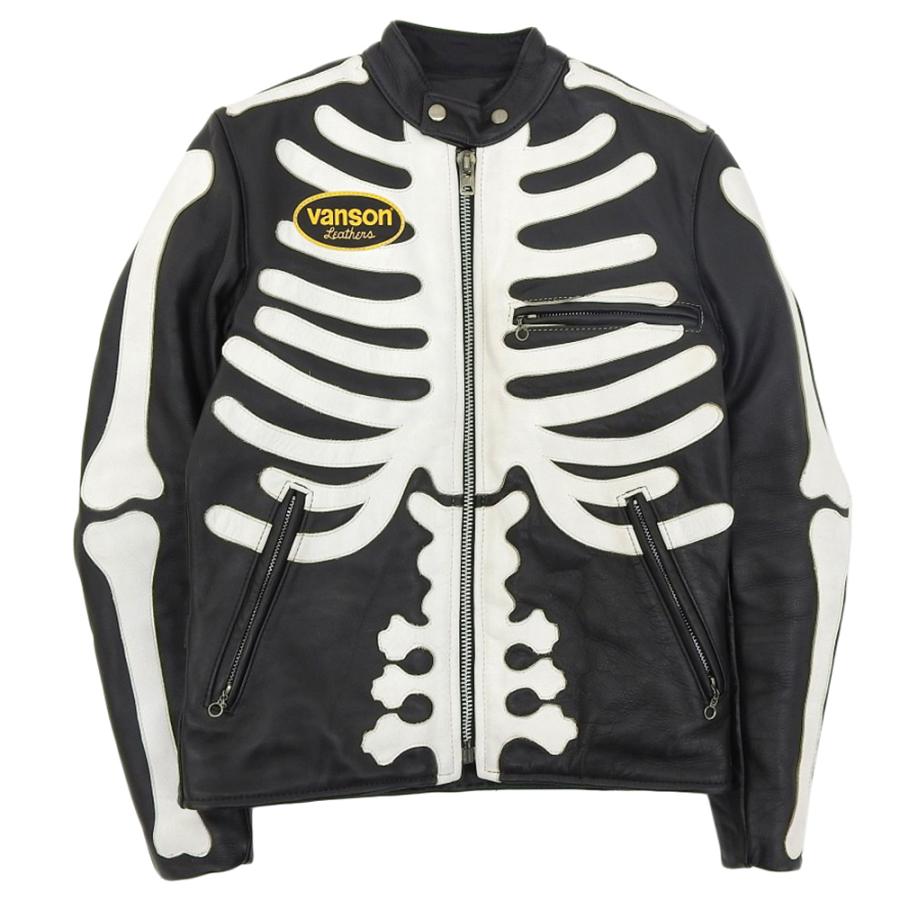 美品 Vanson バンソン モデルB BONE ボーン ライダース レザー