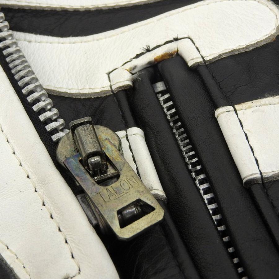 vanson／スウェットライダージャケット　ボーン　ブラック VANSON/バンソン】 ” Encinitas 別注 black bone single riders