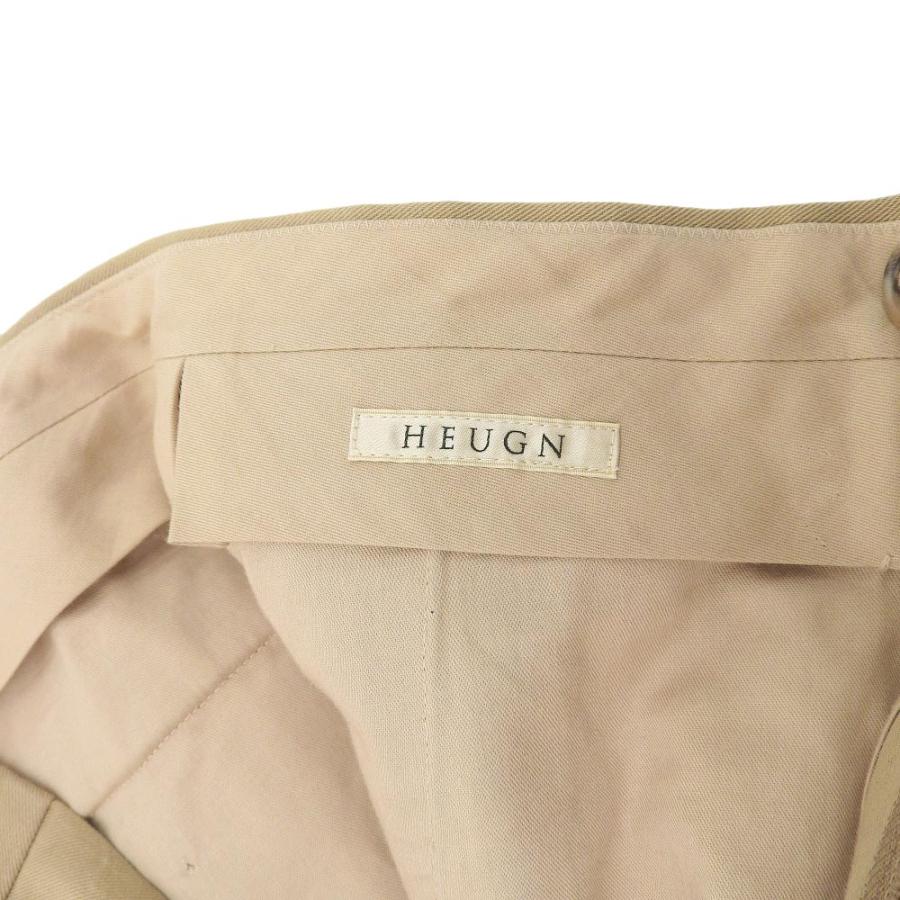 美品 HEUGN ユーゲン チノ 2プリーツ トウラザーズ ボトムス ベージュ 