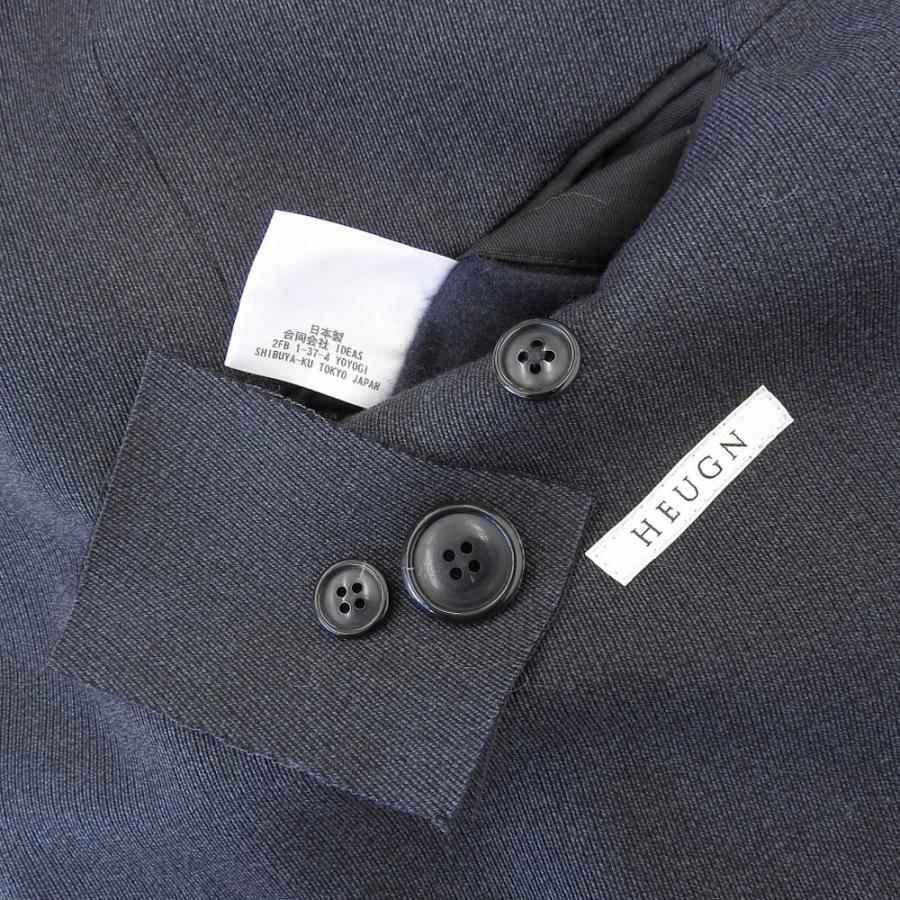 美品 HEUGN ユーゲン COAT016 ウール100% チェスターコート 3 Gray