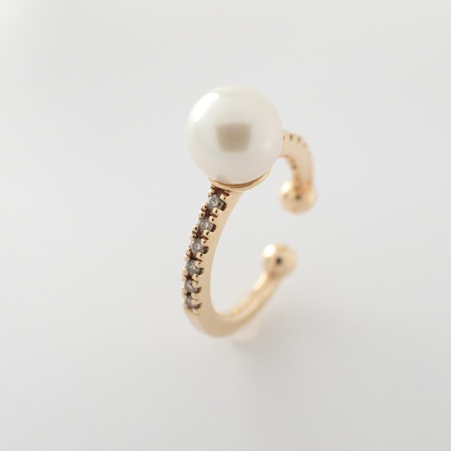 美品 Hirotaka ヒロタカ K10 アコヤパール / 0.06ct ダイヤモンド 