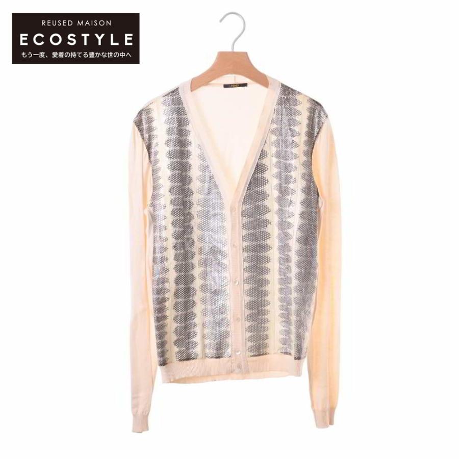 美品/国内正規/ FENDI フェンディ FPV236AYN パイソン切替 コットン  