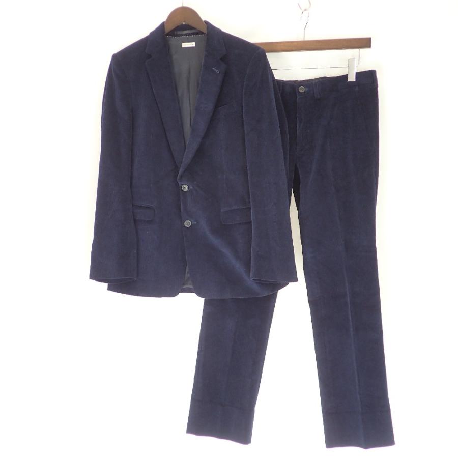 DRIES VAN NOTEN ネイビー スーツ 美品/ DRIES VAN NOTEN ドリスヴァンノッテン コーデュロイ 2Bシングル