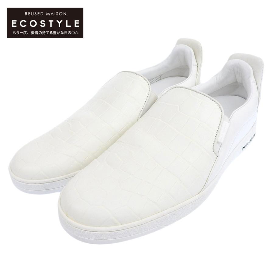 美品 LOUIS VUITTON ルイ・ヴィトン クロコ型押し レザー ロゴ  