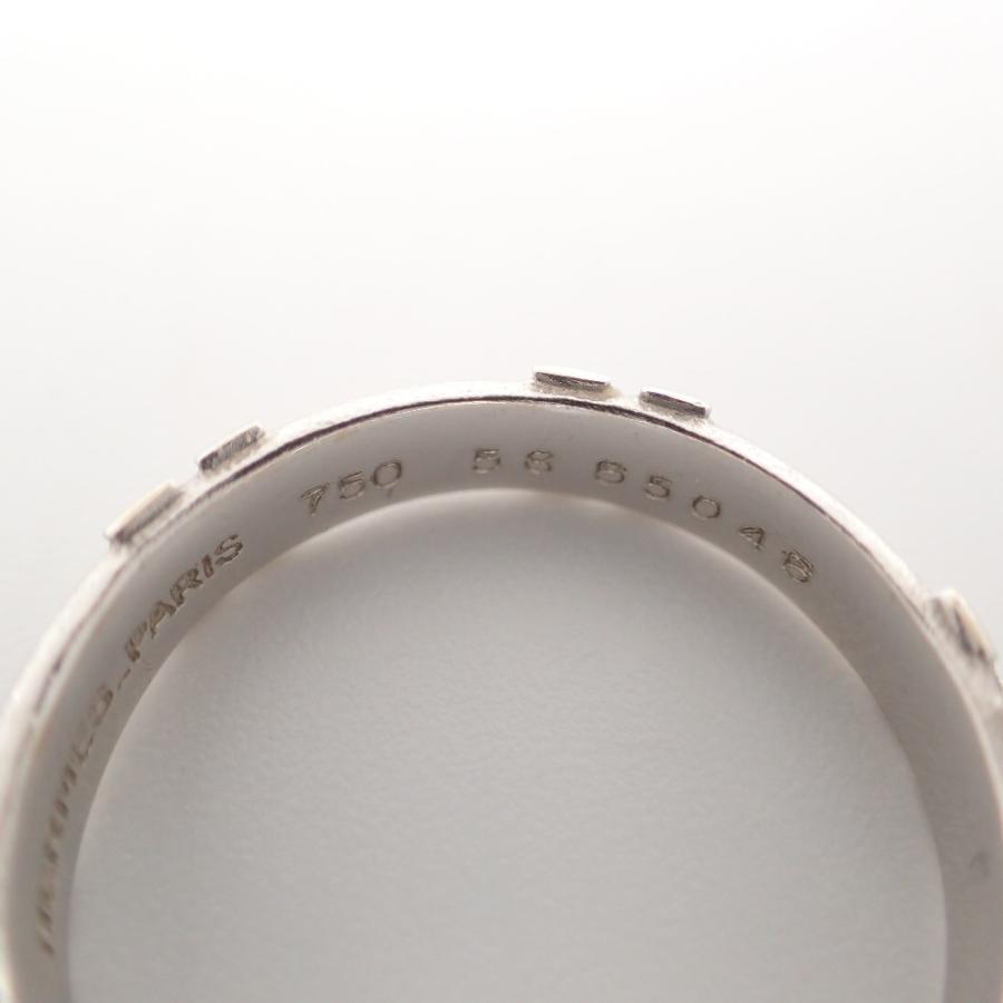 美品 HERMES エルメス 750 フィデリテ リング・指輪 58 ホワイト 