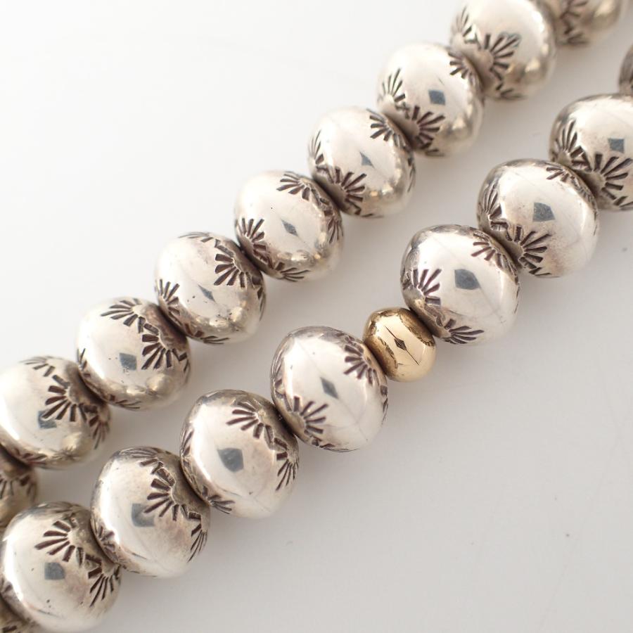 美品/ Ron Herman ロンハーマン 9911705630 Silver Beads Necklace ナバホパール ネックレス シルバー  レディース