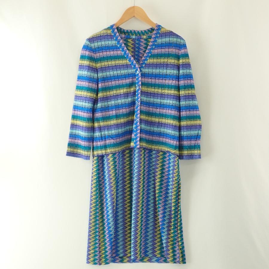 MISSONI（ミッソーニ） D-TK392 総柄ニットワンピースアンサンブル