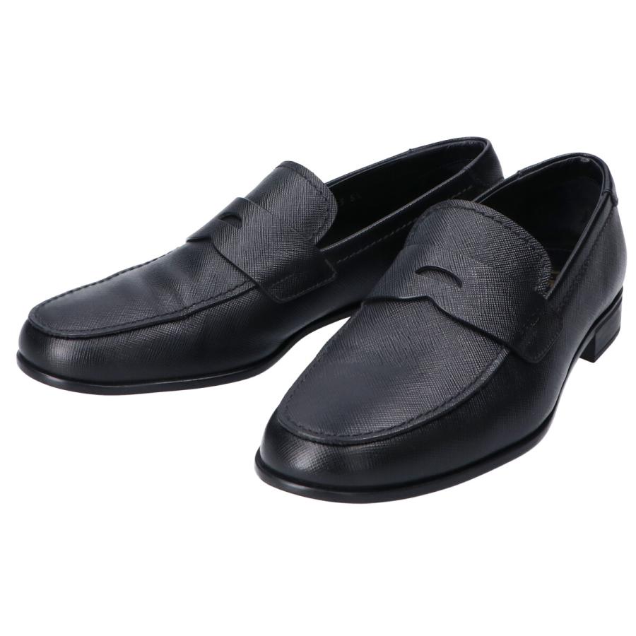 PRADA プラダ サフィアーノレザー ローファーシューズ 6 26.5cm