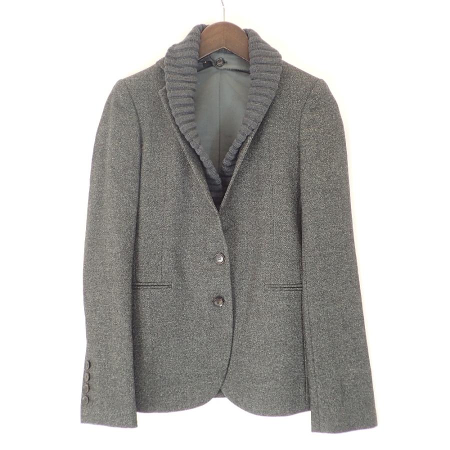 GUCCI グッチ グレー 12年 292780 カシミヤ混 ニット ジャケット 36  
