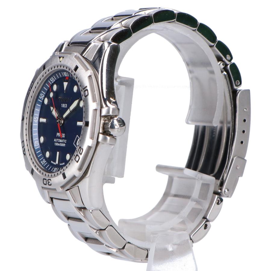 TISSOT 美品 ティソ P663//763 PR100 SSケース デイト 回転ベゼル 自動 