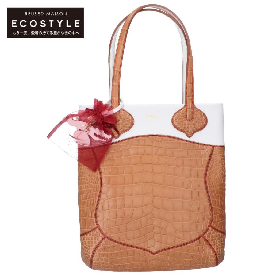 新品同様 配色美 チビナイル トートバッグ ジータ クロコダイル 付属品付き 新品同様 CIVINILE チビナイル gita ジータ チビワニチャーム付