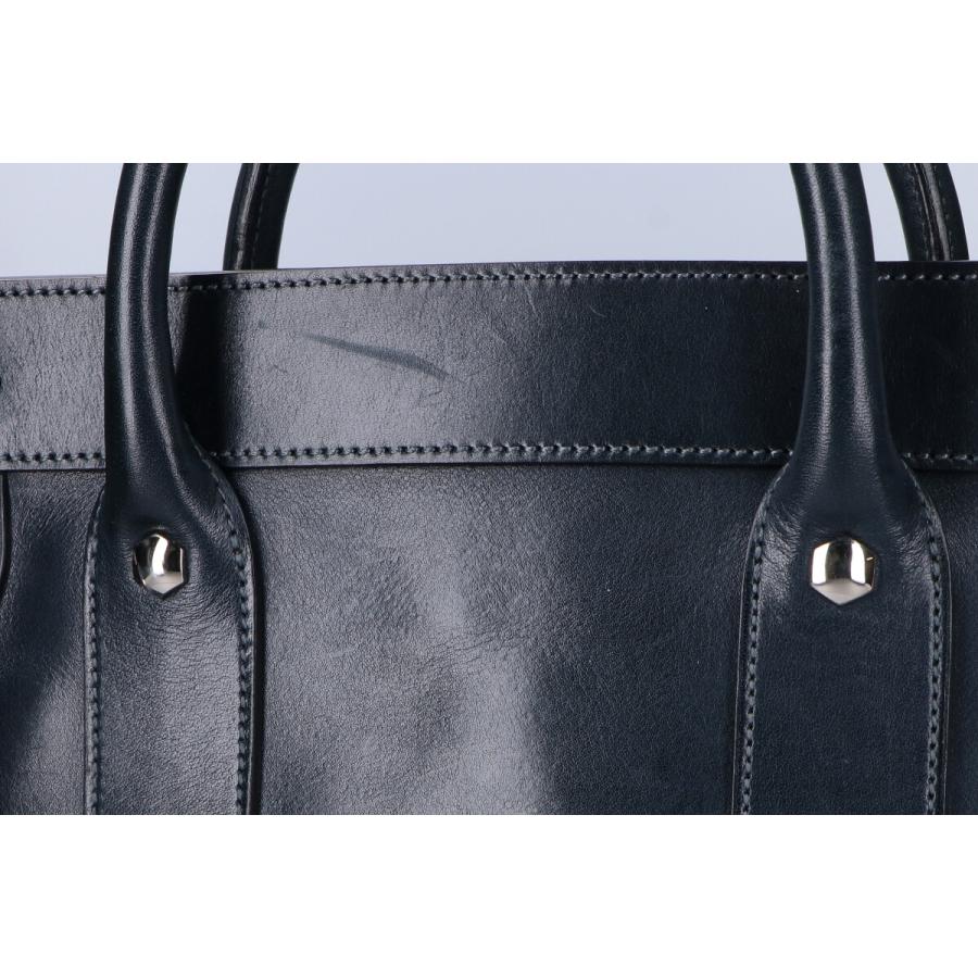 美品 万双 m00000281 双鞣和地 トート ブリーフケース ネイビー 美品 万双 m00000281 双鞣和地 トート ブリーフケース ネイビー