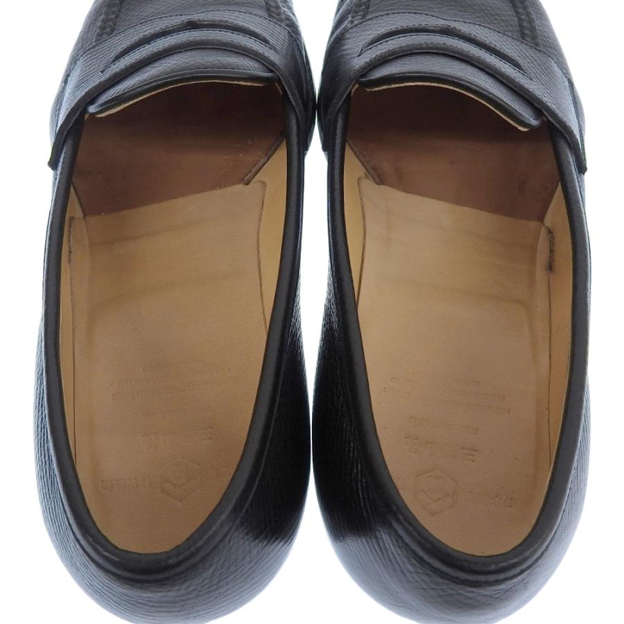 美品 三陽山長 謹製 弥七郎 スキンステッチローファー シューズ メンズ