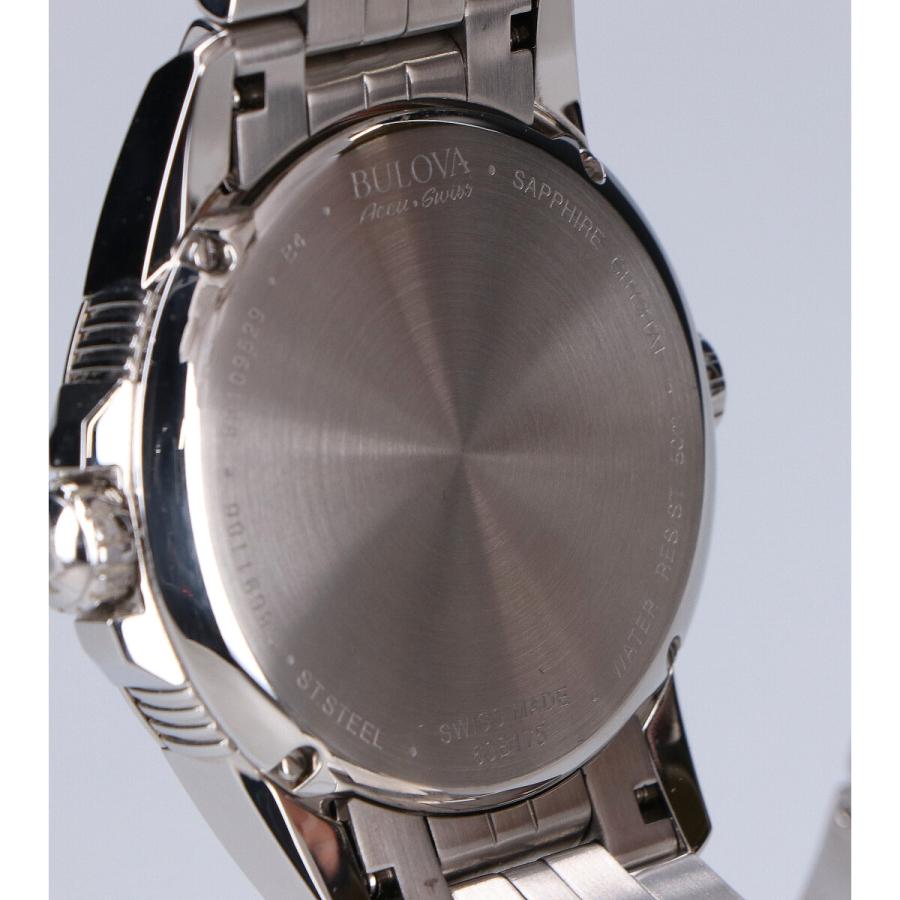 新品未使用 BULOVA ブローバ 63B175 Accu・Swiss CALIBRATOR アキュスイス キャリブレーター 自動巻き 腕時計  シルバー/ネイビー
