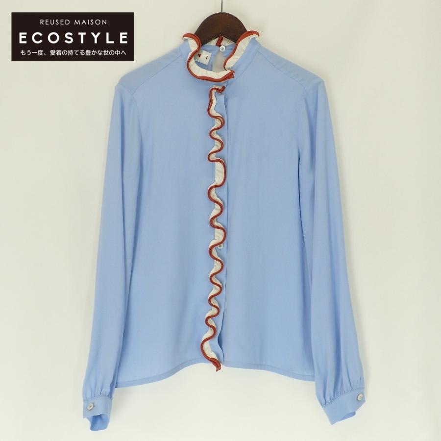MARNI 美品/21SS マルニ CAMA0426Q0TA089 シルク混 ブラウス トップス 