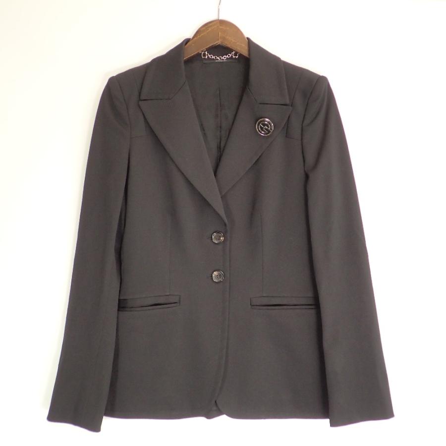 GUCCI グッチ ブラック 183293 ウール ロゴブローチ付き テーラード  