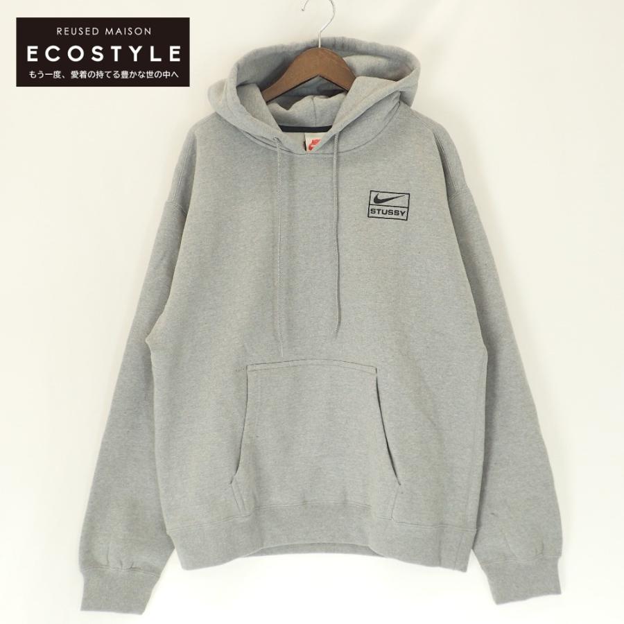 NIKE ナイキ グレー 22SS DJ9488-063 ×STUSSY プルオーバー フーディー 