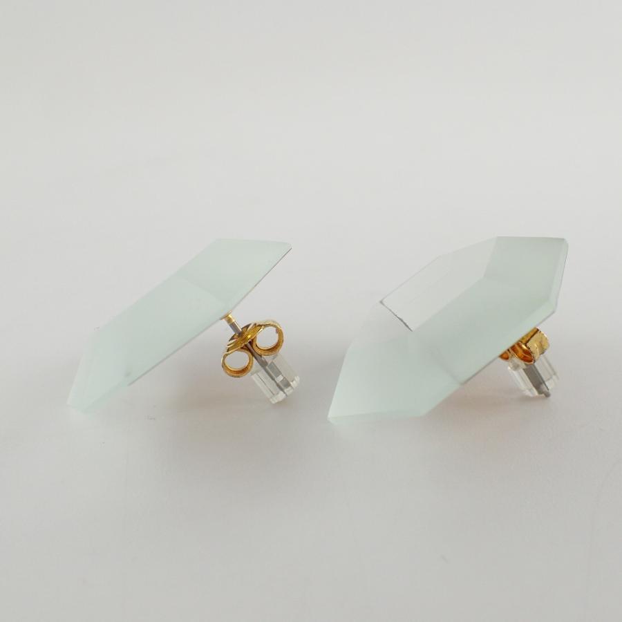 美品 SIRI シリシリ MIRROR HEXAGON ミラー ヘキサゴン ピアス クリア
