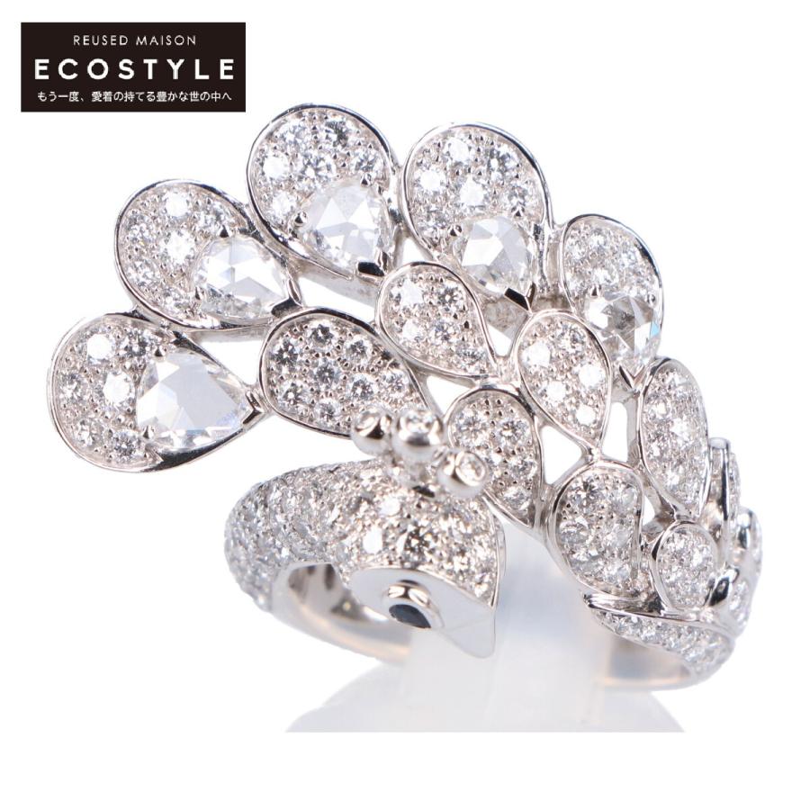 BOUCHERON 新品同様/ Boucheron ブシュロン K18WG HERA LE ヘラ 孔雀 ダイヤモンド リング・指輪 #52 ...