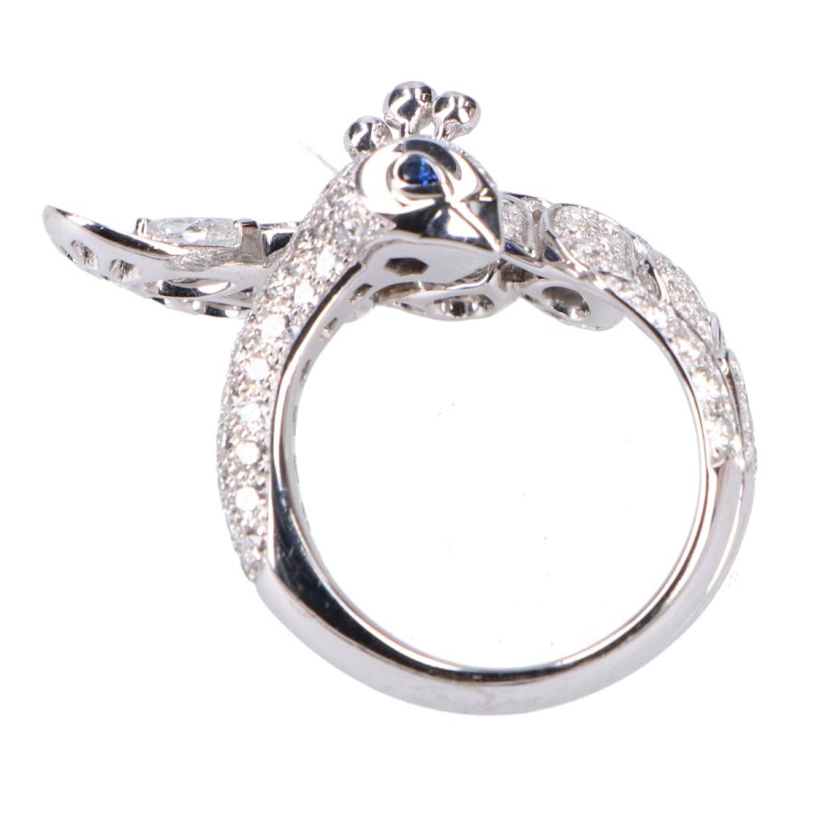 BOUCHERON 新品同様/ Boucheron ブシュロン K18WG HERA LE ヘラ 孔雀 