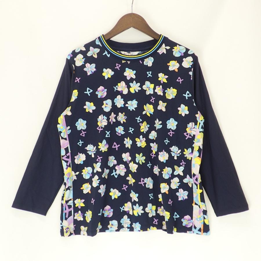 LEONARD（レオナール） 【スポーツ】ネイビー 20AW 総柄 袖切り替え 