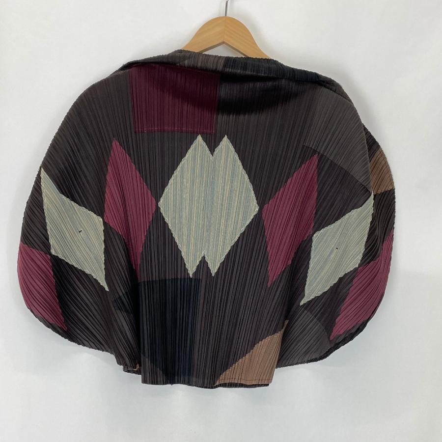 極美品✨PLEATS PLEASE プリーツ　変形　ボルドー　ジャケット PLEATS PLEASE ISSEY MIYAKE/プリーツプリーズ イッセイミヤケ