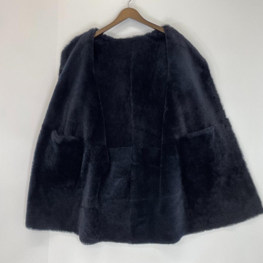 TARA JARMON タラジャーモン ネイビー ポケットファー ムートン 