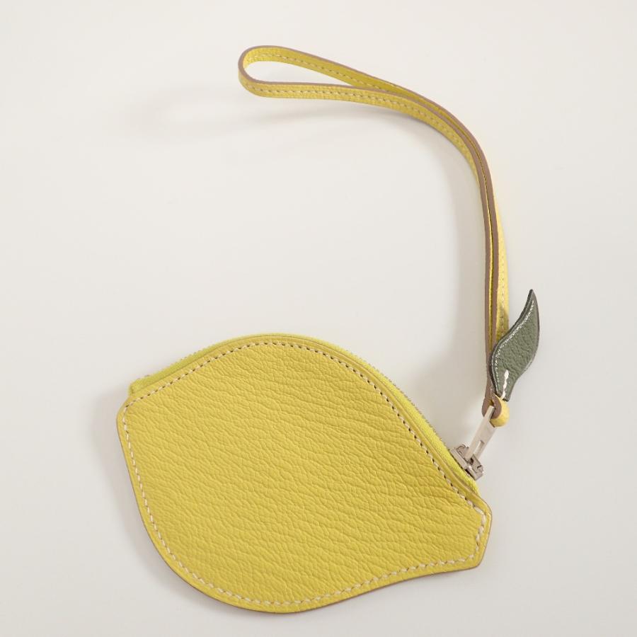 新品同様 HERMES エルメス トゥッティ フルッティ ポルトモネ レモン X  