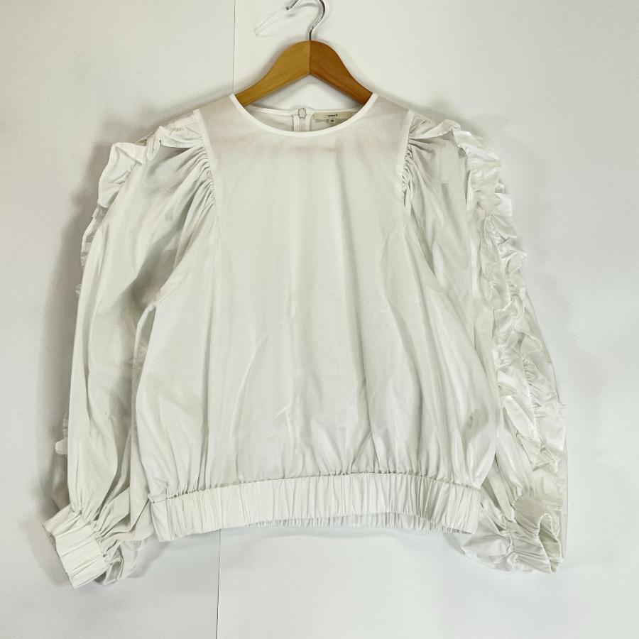 美品 yori ヨリ ギャザー フリルスリーブブラウス YR2221-010SP-2 サイズ36 ホワイト レディース 古着 中古 USED 美品 yori ヨリ ギャザー フリルスリーブブラウス YR2221-010SP-2